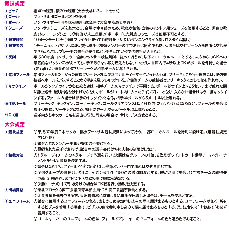 競技規定・大会規定